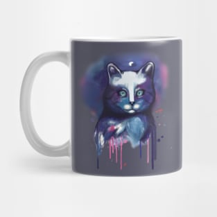 Night Purple Cat Mug